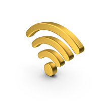 Gold WiFi Symbol PNG & PSD Images