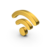 Gold WiFi Symbol PNG & PSD Images