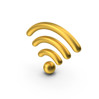 Gold WiFi Symbol PNG & PSD Images