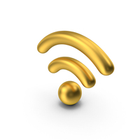 Gold WiFi Symbol PNG & PSD Images