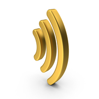 Gold Signal Symbol PNG & PSD Images