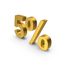 5 Percent Gold PNG & PSD Images