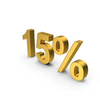 15 Percent Gold PNG & PSD Images