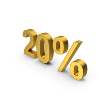 20 Percent Gold PNG & PSD Images