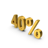 40 Percent Gold PNG & PSD Images