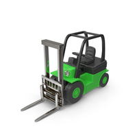 Cartoon Green Forklift PNG & PSD Images