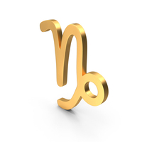 Capricorn Astrology Symbol Gold PNG & PSD Images