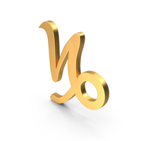 Capricorn Astrology Symbol Gold PNG & PSD Images