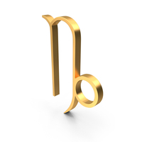 Capricorn Astrology Symbol Gold PNG & PSD Images