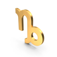 Capricorn Astrology Symbol Gold PNG & PSD Images