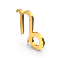 Capricorn Astrology Symbol Gold PNG & PSD Images