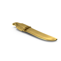 Hunting Knife in a Leather Sheath Gold PNG & PSD Images
