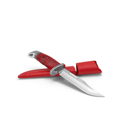 Hunting Knife And Leather Knife Sheath PNG & PSD Images