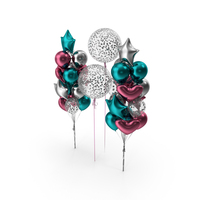 Bunch Of Balloons Set PNG & PSD Images