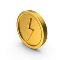 Gold Lightning Icon PNG & PSD Images