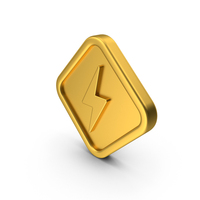 Gold Lightning Icon PNG & PSD Images