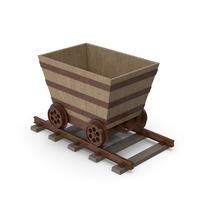 Wild West Mine Cart On Rails PNG & PSD Images