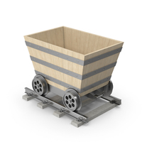Wild West Mine Cart On Rails PNG & PSD Images