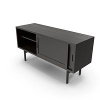 Black Modern Wooden TV Stand PNG & PSD Images