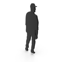 Walking Young Man Silhouette PNG & PSD Images