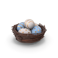 Easter Eggs In A Nest PNG & PSD Images