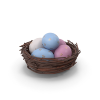 Easter Eggs In A Nest PNG & PSD Images