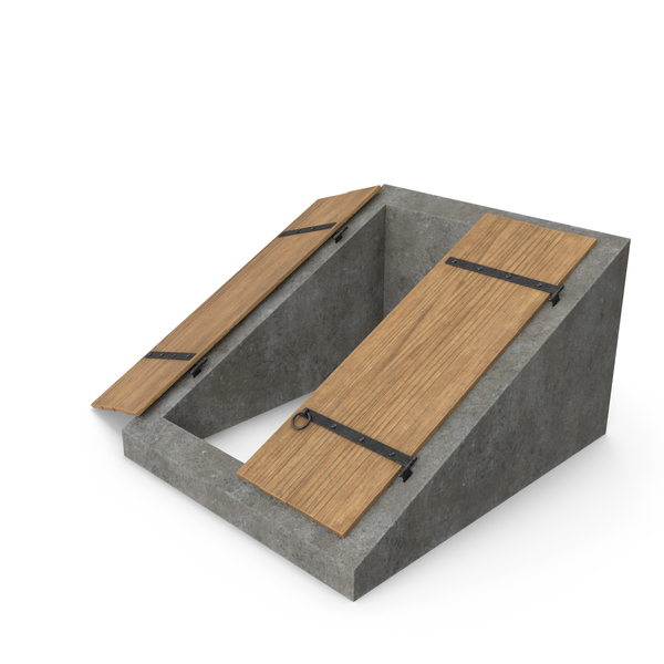 Cellar Entrance Left Door Open PNG & PSD Images