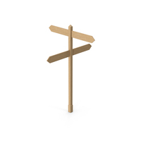 Crossroad Wooden Road Sign PNG & PSD Images