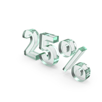 25% Glass Sign PNG & PSD Images