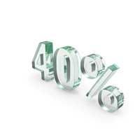 40% Glass Sign PNG & PSD Images