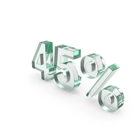45% Glass Sign PNG & PSD Images