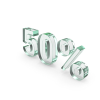 50% Glass Sign PNG & PSD Images