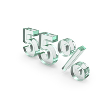 55% Glass Sign PNG & PSD Images