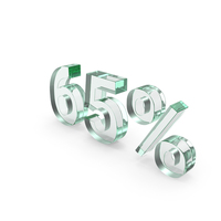 65% Glass Sign PNG & PSD Images