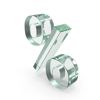 Glass Percentage Sign PNG & PSD Images