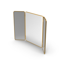 Gold Folding Wall Mirror PNG & PSD Images