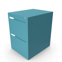 Filing Cabinet 2 Drawer Blue PNG & PSD Images