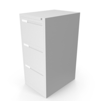 Filing Cabinet 3 Drawer Grey PNG & PSD Images