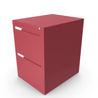 Filing Cabinet 2 Drawer Red PNG & PSD Images
