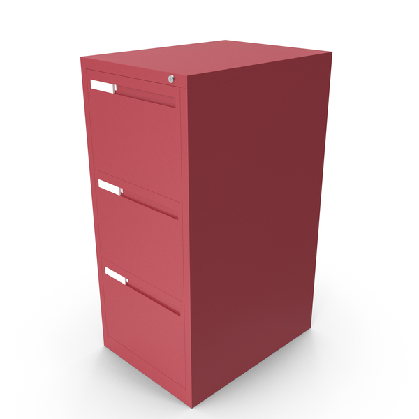 Red Filing Drawer Cabinet PNG & PSD Images