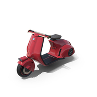 Concept Electric Scooter Vespa 98 Red PNG & PSD Images