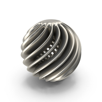 Silver 3D Printed Modern Art Object PNG & PSD Images