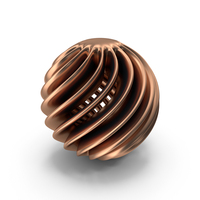 Bronze 3D Printed Modern Art Object PNG & PSD Images