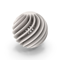 White 3D Printed Modern Art Object PNG & PSD Images