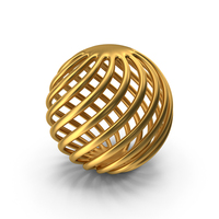 3d Printed Modern Art Object Gold PNG & PSD Images