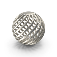 Silver 3D Printed Modern Art Object PNG & PSD Images