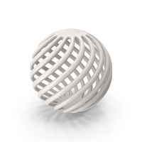 White 3D Printed Modern Art Object PNG & PSD Images