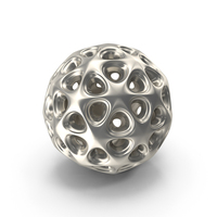 Silver 3D Printed Modern Art Object PNG & PSD Images