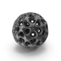 Black 3D Printed Modern Art Object PNG & PSD Images
