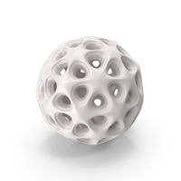 White 3D Printed Modern Art Object PNG & PSD Images